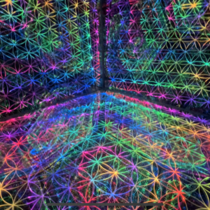 Pentagonal Pyramid Infinity Mirror Sculpture by Nicky Alice