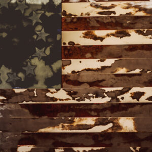 Old Glory Blood Painted Mirror Art