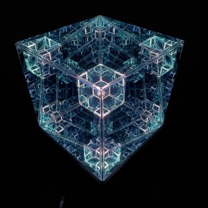 Hyper Tesseract 5D Penteract Infinity Mirror Art Sculpture 27" - 3-4 Weeks Production TIme