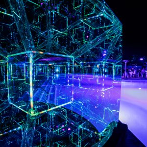 48" Hyper Tesseract — Museum-Grade Infinity Mirror Sculpture 5D Penteract