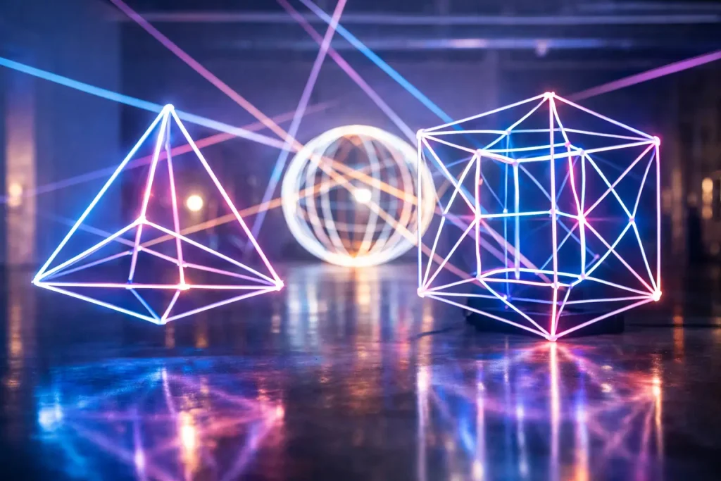 Hyperdimensional Spatial Geometry in Light Art