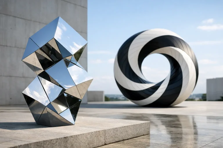 Geometric Sculptures That Bend Perception