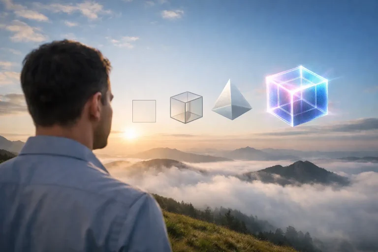 How Perception Shapes Reality in Four Dimensions