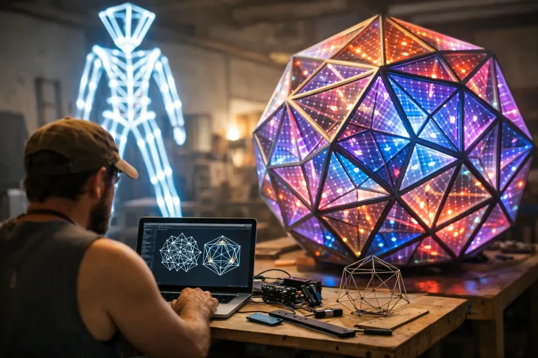 How Burning Man Art Is Made From Light and Math