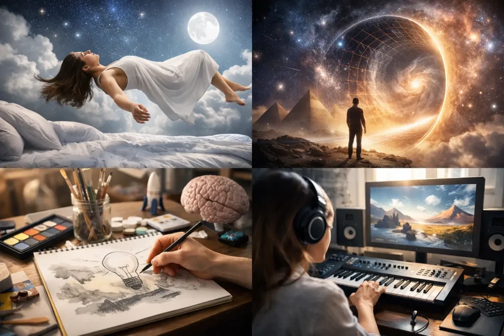 Lucid Dreaming and Creativity in Four Dimensions