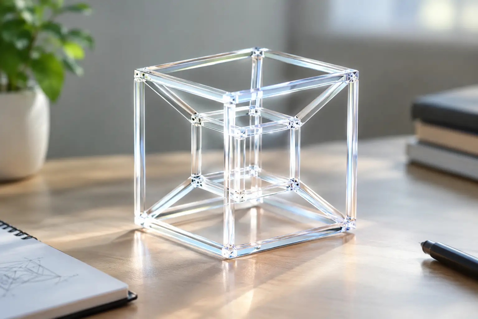 Designing Art With Math and Physics in a Tesseract